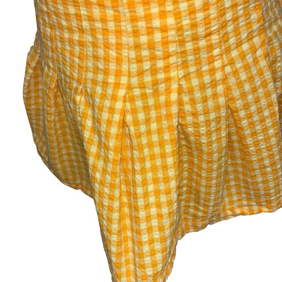 Urban Outfitters Women's M Medium Katie Plaid Mini Skirt Pleated Seersucker - Picture 4 of 6